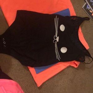 Girls cat leotard w/ tail